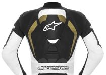 MOTEGI SUIT BLACK WHITE GOLD BACK