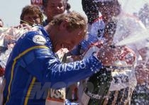 Olivier sul podio a Dakar nell'85