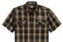 ShortSleevePlaidWovenShirtwithSkullGraphic1